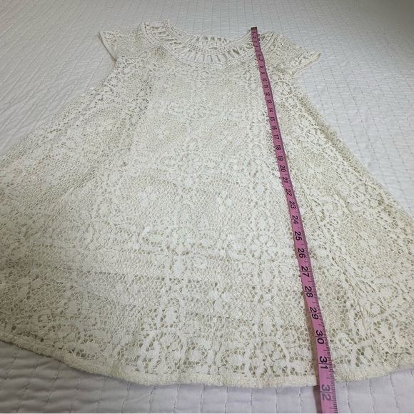 Free People Holy Mountain Mini
Floral Crochet Dress Ivory 
Cottagecore Coquette - Picture 5 of 13